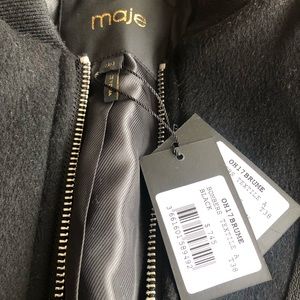 Maje Black wool bombers